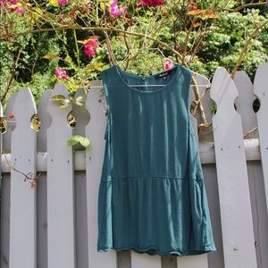 MADEWELL - Teal Peplum Blouse